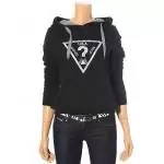 guess femmes veste mode 2012-2019U hoodie marque verbale noir